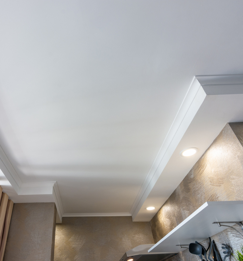 False ceiling in a small kitchen